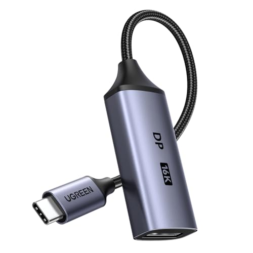 UGREEN USB C auf DisplayPort Adapter, DP 2.1, 16K 60Hz, 8K 120Hz, 4K 240Hz