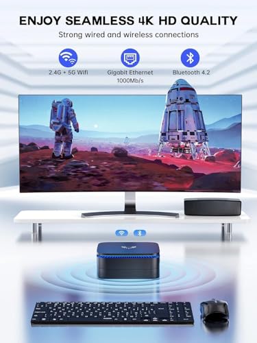 ACEMAGICIAN Mini PC Intel N5030 (bis zu 3,1 GHz) 12GB RAM 256GB SSD | + 2.5″ SATA Schacht, Windows 11 Pro, 4K Dual Display 2× HDMI, Gigabit LAN Mini Desktop PC für Business, Office, Heimkino