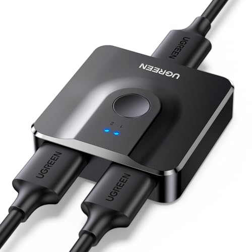 UGREEN HDMI Switch 4K@60Hz Bidirektional HDMI Splitter 1 In 2/ 2 In 1 | HDCP2.2/HDR10+/CEC; Bidirektional HDMI Splitter 1 in 2 Out/2 in 1 Out für PS5, Xbox, Switch, Monitor, PC usw