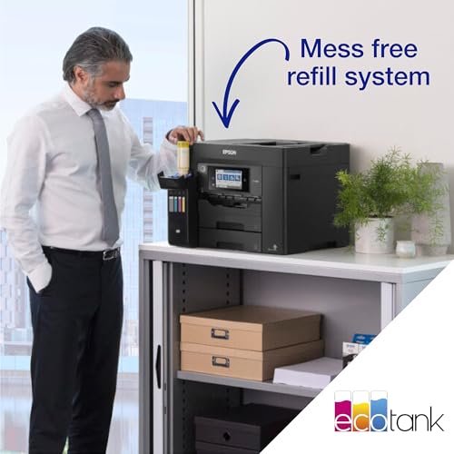 Epson EcoTank ET-5855 Ad inchiostro A4 4800 x 1200 DPI 25 ppm Wi-Fi (Epson EcoTank ET-5855 Colour A4 Multifuncion Printer. Up to 25ppmipm. Print/Copy/Scan. Duplex Print up to 7,500 pages in black and