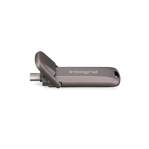 Integral USSD 1 TB Turbo-C USB 3.2 Gen 2×2 Metall-USB-Stick mit ultraschneller tragbarer SSD, Lesen bis zu 2.000 MB/s & Schreiben bis zu 1.800 MB/s – langlebiges Zinklegierungsdesign