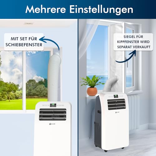 AC12000 Mobile Klimaanlage 12000 BTU mit Entfeuchtung und Ventilator