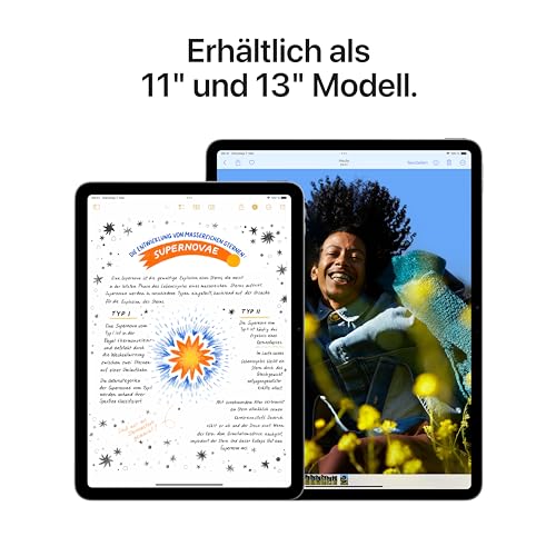 Apple 13" iPad Air (M2): Liquid Retina Display, 1 TB, 12 MP Querformat Frontkamera/12 MP Rückkamera, WLAN 6E und 5G Mobilfunk mit eSIM, Touch ID, Batterie für den ganzen Tag – Blau