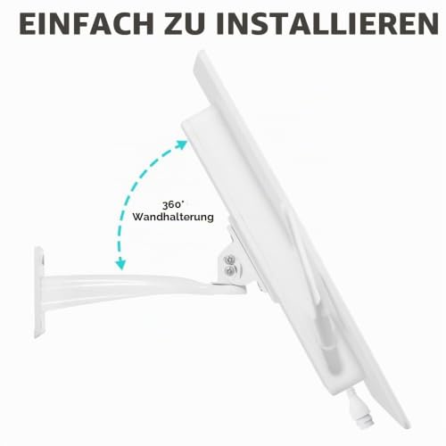 LCLCTEK® 4G LTE Router Solar Batterie Aussen mit SIM Karten,Kabellos 4G Mobiler WLAN Router Hotspot,WLAN 2.4GHz bis zu 150 Mbit/s,2 Externe Antennen,26000mAh Akku,Gilt für europäische Betreiber (15in)