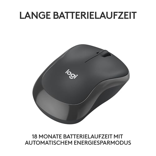 Logitech M240 Silent Bluetooth Maus, Kabellos, Kompakt | Mobil, Smooth Tracking, 18-Monate-Batterie, für Windows/macOS/ChromeOS, kompatibel mit PC/Mac/Laptop/Tablets - Graphit