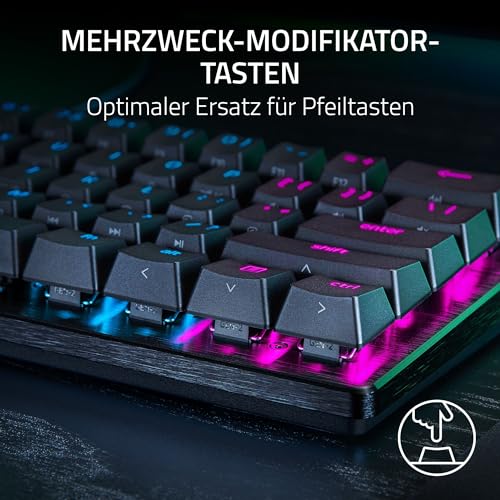 Razer Huntsman V3 Pro Mini - Analoge optische E-Sport Gaming-Tastatur 60% Format - Snap Tap & Rapid Trigger (Digitale Steuerungstasten, Doubleshot-PBT-Tastenkappen) QWERTY US-Layout | Schwarz
