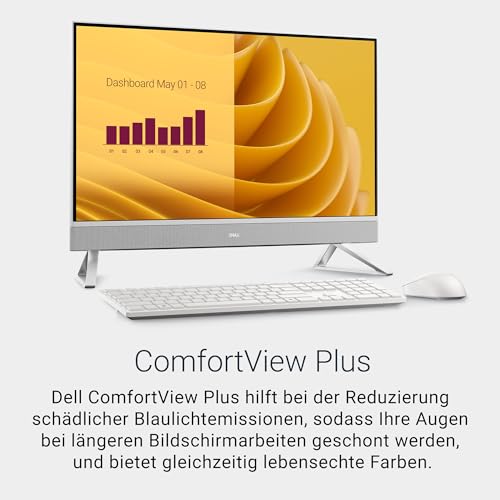 Dell 27 All-in-One PC EC27250, 27,0 Zoll FHD, Intel Core 7 150U, 16GB | Windows 11 Home, DDR5 RAM, 1TB SSD, IPS Non-Touch, Graphics, Wi‑Fi 6E, Bluetooth 5.2, Kabellose Tastatur & Maus, Weiß