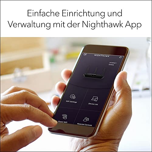 NETGEAR Nighthawk RAX30 WiFi 6 WLAN Router AX2400 (5 Streams mit bis zu 2,4 GBit/s, WiFi 6 Router Abdeckung bis zu 175 m², Smart Roaming)