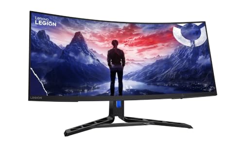 Lenovo Legion R34w-30 | 34" UWQHD Curved Gaming Monitor | 3440x1440 | 180Hz | 350 nits | 0,5ms Reaktionszeit | VA-Panel | HDMI | DisplayPort | AMD FreeSync Premium | entspiegelt | 8,1kg | schwarz