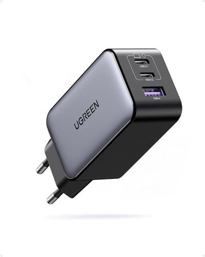 UGREEN Nexode 65W USB C Ladegerät, 3-Port, GaN Netzteil, PPS Charger 60W