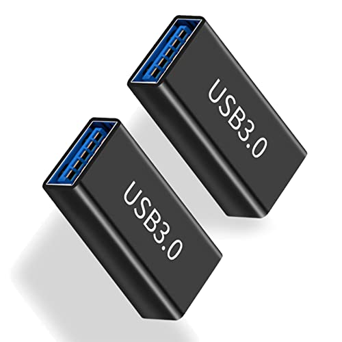iJiZuo 2-Pack USB 3.0 Coupler USB Female to Female Adapter Gender Changer | USB 3.0 Female to Type A Female 3.0 Cable Coupler, for Connecting Two USB Male Ends Cord, Extension Connector