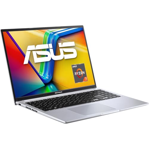 ASUS Vivobook 16 M1605YA Laptop | 16" WUXGA 16:10 IPS Display | AMD Ryzen 7 7730U | 16GB RAM | 512GB SSD | AMD Radeon | Win11 Home | QWERTZ | Cool Silver