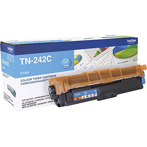 Brother TN242C Original Tonerkassette TN-242C cyan (für Brother HL-3142CW, HL-3152CDW, HL-3172CDW, DCP-9017CDW, DCP-9022CDW, MFC-9142CDN, MFC-9332CDW, MFC-9342CDW)