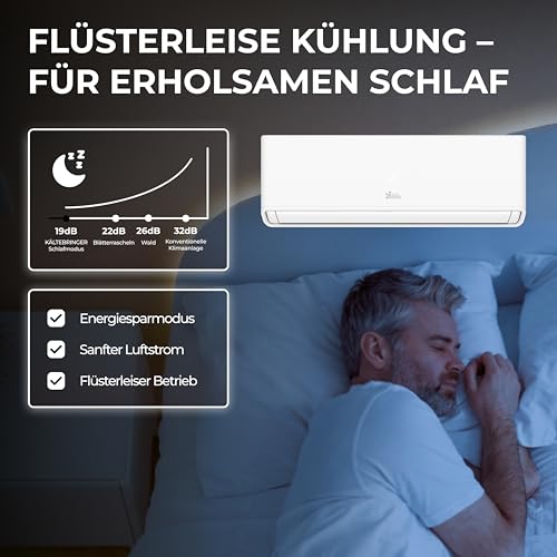 Kältebringer® Split Klimaanlage 12000 BTU 3,7 kW - Ohne F-Gas, R290