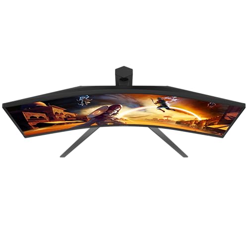 AOC CU34G4 34 Zoll Curved, UW-QHD Gaming Monitor, 180Hz, Fast VA Panel, 1ms GtG, HDR10, FreeSync Premium, Höhenverstellung,(3440x1440 HDMI 2X 2.0 DP 1x 1.4) Schwarz