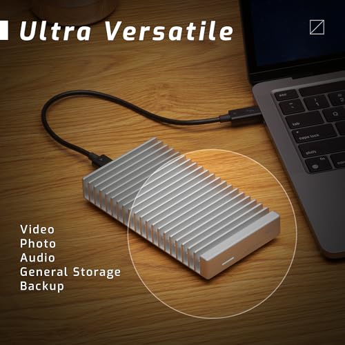 OWC Express 1M2 40Gb/s Tragbares NVMe SSD-Gehäuse USB4, Thunderbolt Kompatibel, Aluminium-Kühlkörper (nur Gehäuse)