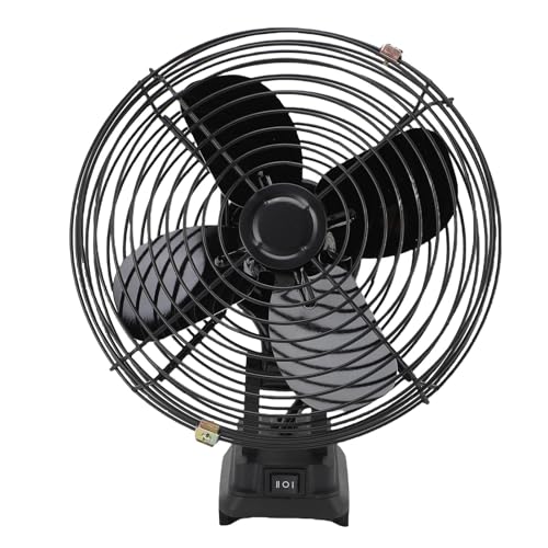 Jeanoko Baustellenventilator, Tragbar, 35 W, 4000 U/min, 20,3 Cm Eisenflügel, für den Einsatz auf der Baustelle und Im Freien