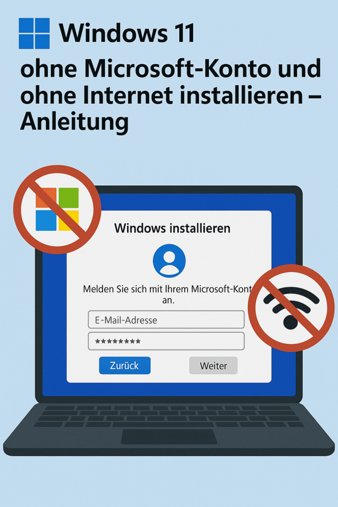 Windows 11 ohne Microsoft-Konto einrichten