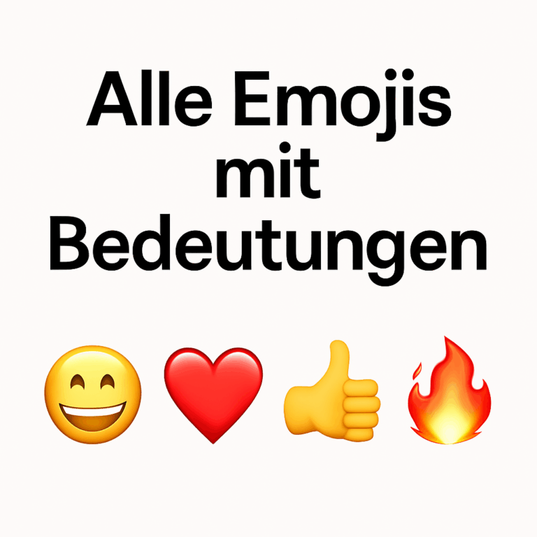 Symbolbild: Alle Emojis mit Bedeutungen und Nebenbedeutungen in einer Tabelle