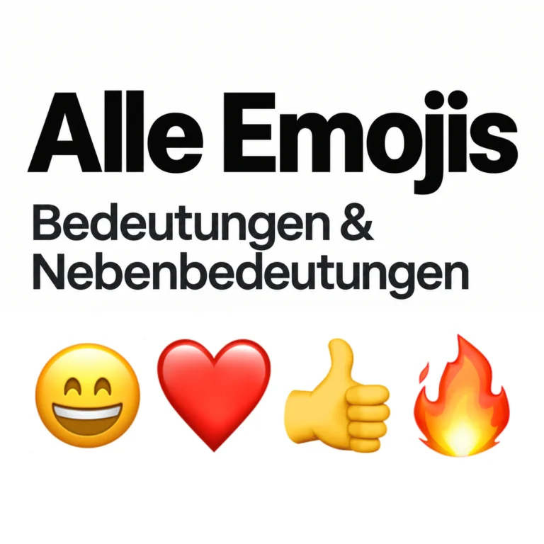Symbolbild: Alle Emojis mit Bedeutungen und Nebenbedeutungen in einer Tabelle