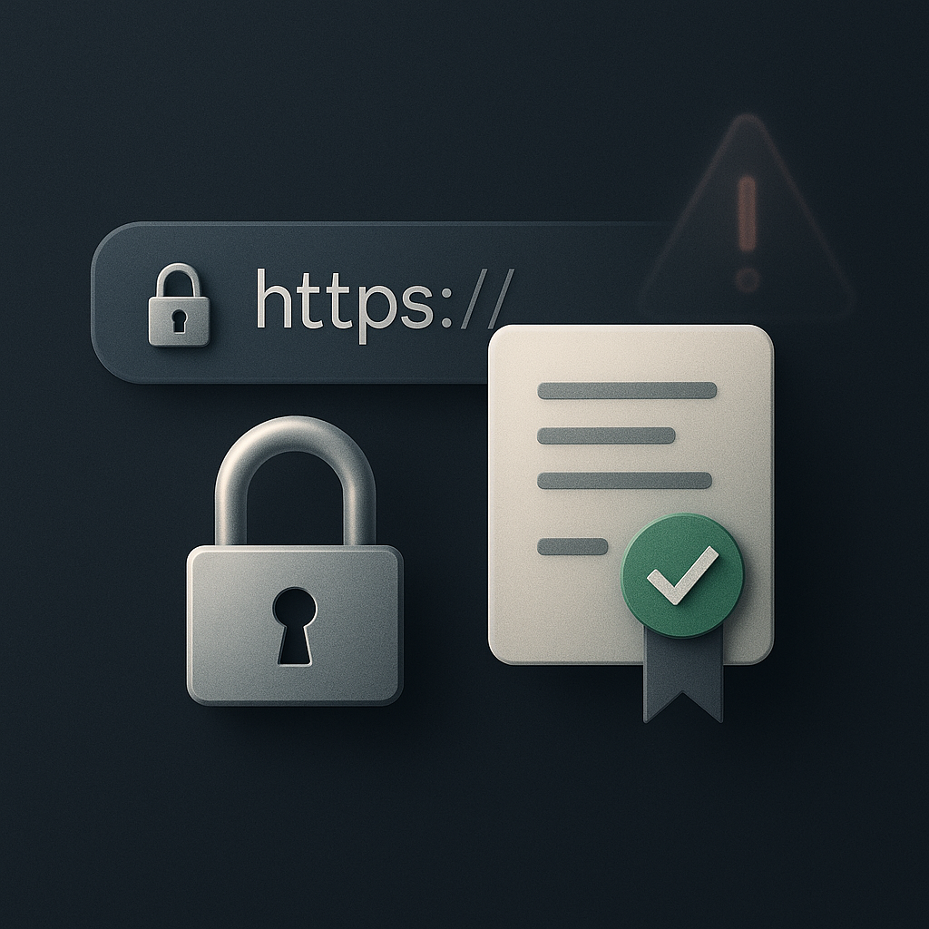 HTTPS-Symbol in einer Browserzeile als Hinweis auf eine geschützte Verbindung