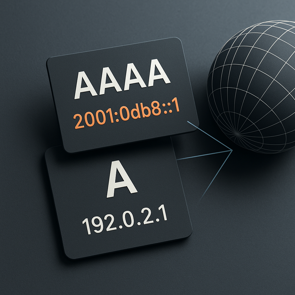 AAAA-Record im DNS als Verweis eines Hostnamens auf eine IPv6-Adresse