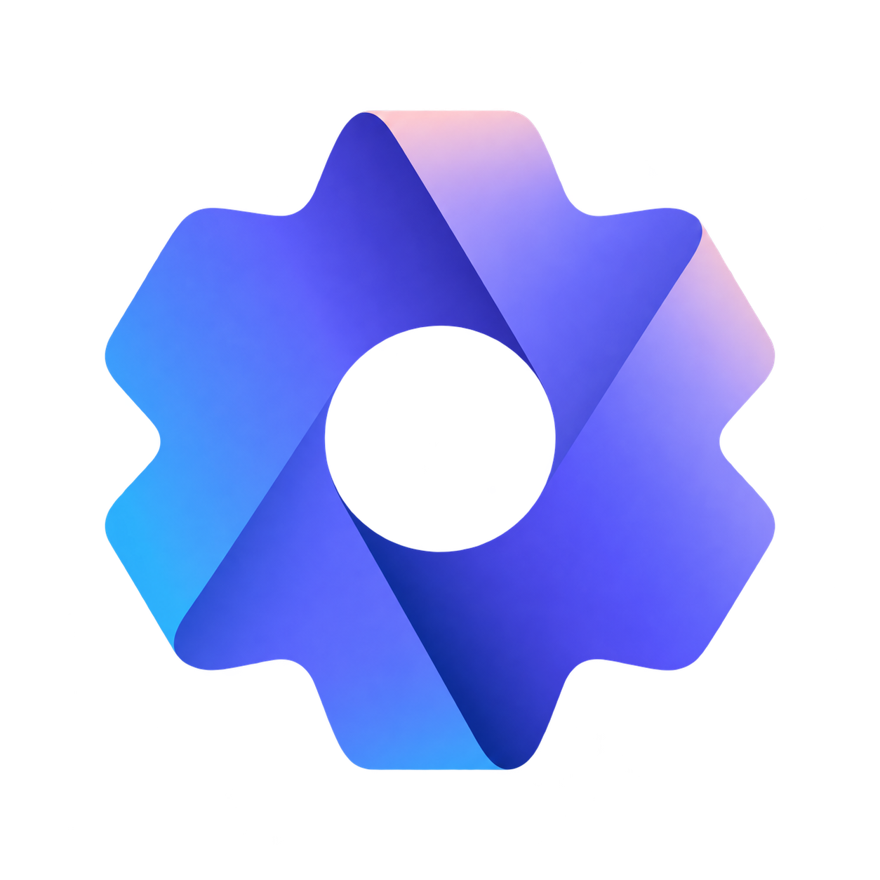 Das aktuelle Logo des Microsoft 365 Admin Centers zeigt ein sechsfach gezacktes Symbol mit violett-blauen Verläufen und runder Öffnung in der Mitte.